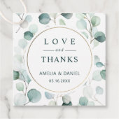 Ethereal Eukalyptus Greenerity Wedding Vielen Dank Geschenkanhänger (Vorderseite)