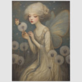 Ethereal Fairy & Dandelion Magical Decoupage Art Seidenpapier (Vorderseite)