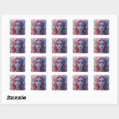 Ethereal Fairy Girl: Square Sticker (Blatt)