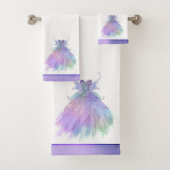 Ethereal Fairy Gown | Rainbow Ombre Pastel Sheen Badhandtuch Set (Insitu)
