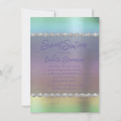 Ethereal Fairy Gown | Rainbow Ombre Pastel Sheen Einladung (Rückseite)