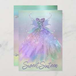 Ethereal Fairy Gown | Rainbow Ombre Pastel Sheen Einladung