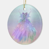 Ethereal Fairy Gown | Rainbow Ombre Pastel Sheen Keramik Ornament (Links)