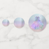 Ethereal Fairy Gown | Rainbow Ombre Pastel Sheen Konfetti (Rückseiten)