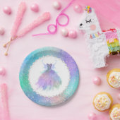 Ethereal Fairy Gown | Rainbow Ombre Pastel Sheen Pappteller (Party)