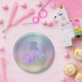 Ethereal Fairy Gown | Rainbow Ombre Pastel Sheen Pappteller (Party)