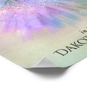 Ethereal Fairy Gown | Rainbow Ombre Pastel Sheen Poster (Ecke)
