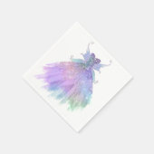 Ethereal Fairy Gown | Rainbow Ombre Pastel Sheen Serviette (Ecke)