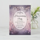 Ethereal Fairy Lights Forest Housewarming Party Einladung (Stehend Vorderseite)