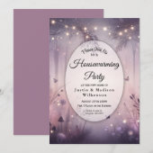 Ethereal Fairy Lights Forest Housewarming Party Einladung (Vorne/Hinten)