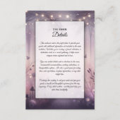 Ethereal Fairy Lights Forest Wedding Begleitkarte (Vorderseite)