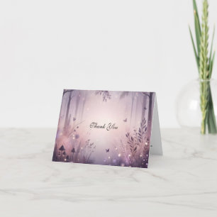 Ethereal Fairy Lights Forest Wedding Dankeskarte