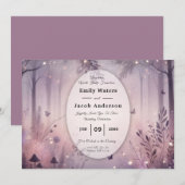Ethereal Fairy Lights Forest Wedding Einladung (Vorne/Hinten)