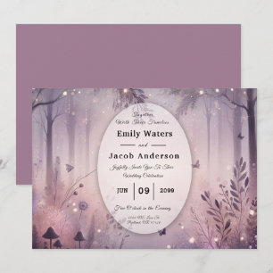 Ethereal Fairy Lights Forest Wedding Einladung