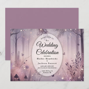Ethereal Fairy Lights Forest Wedding Einladung