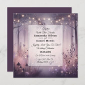 Ethereal Fairy Lights Forest Wedding Einladung (Vorne/Hinten)