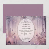 Ethereal Fairy Lights Forest Wedding Einladung (Vorne/Hinten)