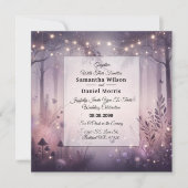 Ethereal Fairy Lights Forest Wedding Einladung (Vorderseite)