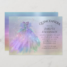 Ethereal Fairy Wing Gown | Rainbow Pastel Sheen Einladung