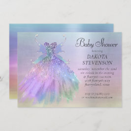 Ethereal Fairy Wing Gown | Rainbow Pastel Sheen Einladung