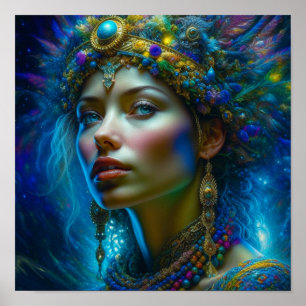Ethereal Fantasy Art Prinzessin Warrior Beautiful Poster