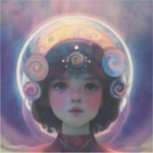 Ethereal Fantasy Celestial Kindergarten Wächter Aufkleber (Vorderseite)