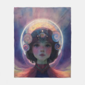 Ethereal Fantasy Celestial Kindergarten Wächter Fleecedecke (Vorderseite)
