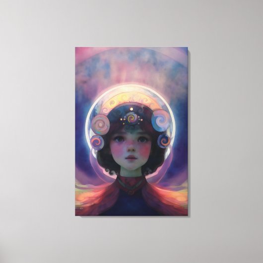 Ethereal Fantasy Celestial Kindergarten Wächter Leinwanddruck (Vorderseite)