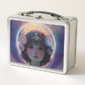 Ethereal Fantasy Celestial Kindergarten Wächter Metall Brotdose (Vorderseite)