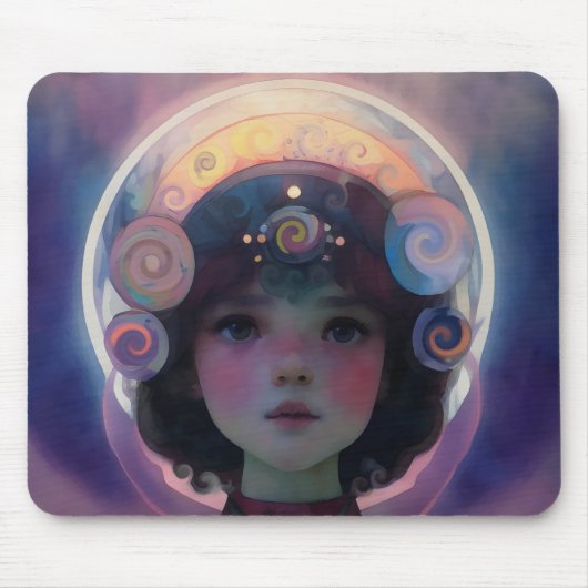 Ethereal Fantasy Celestial Kindergarten Wächter Mousepad (Vorne)