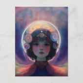 Ethereal Fantasy Celestial Kindergarten Wächter Postkarte (Vorderseite)
