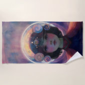 Ethereal Fantasy Celestial Kindergarten Wächter Strandtuch (Vorderseite)