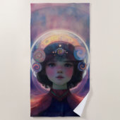 Ethereal Fantasy Celestial Kindergarten Wächter Strandtuch (Vorderseite)