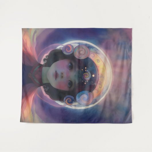 Ethereal Fantasy Celestial Kindergarten Wächter Wandteppich (Vorderseite (Horizontal))