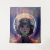 Ethereal Fantasy Celestial Kindergarten Wächter Wandteppich (Vorderseite)