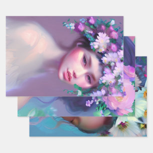 Ethereal Fantasy Fairytale   Hübsche Frauen Geschenkpapier Set