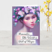 Ethereal Fantasy Fairytale | Hübsche Frauen Karte (Gelbe Blume)