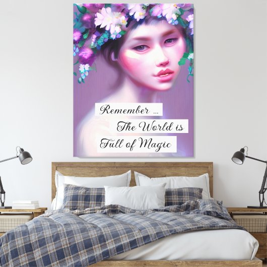 Ethereal Fantasy Fairytale | Hübsche Frauen Leinwanddruck (Insitu (Schlafzimmer))