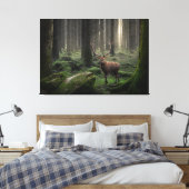 Ethereal Fantasy Forest mit strahlendem Licht Leinwanddruck (Insitu (Schlafzimmer))