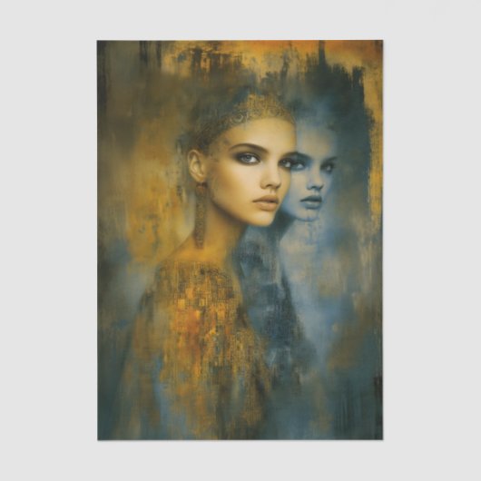 Ethereal Feminine Mystical Duality EW2R Decoupage Seidenpapier (Vorderseite)