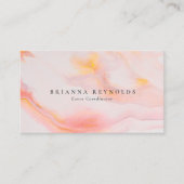 Ethereal Feminine Pink Marmor Visitenkarte (Vorderseite)