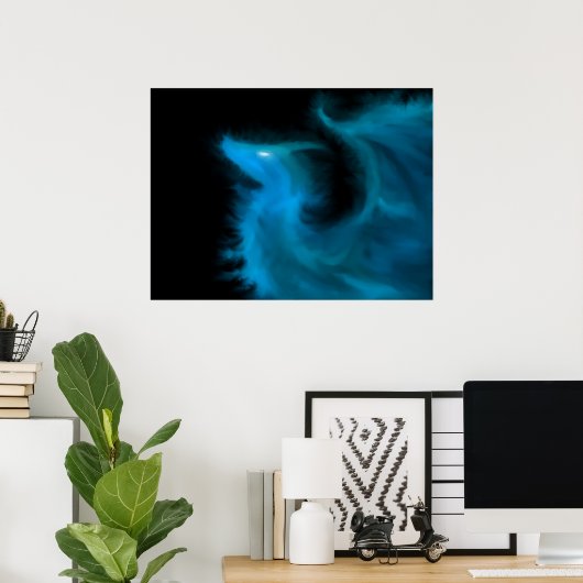 Ethereal-Flammendrache Poster (Heimbüro)