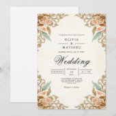 Ethereal Floral Blüh Wedding Einladung (Vorne/Hinten)