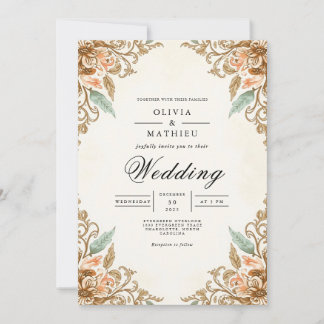 Ethereal Floral Blüh Wedding Einladung