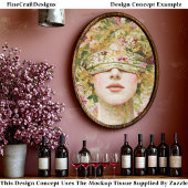 Ethereal Floral Feminine, Blindfold EW7 Decoupage Seidenpapier