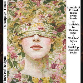 Ethereal Floral Feminine, Blindfold EW7 Decoupage Seidenpapier