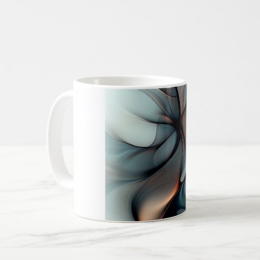 Ethereal Flow - Abstrakte Elegance-Tasse Kaffeetasse (Vorderseite Links)