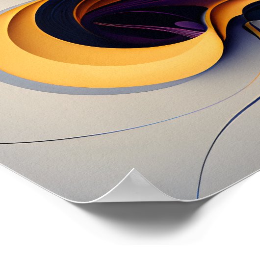 "Ethereal Flow" - "Digital Art Poster" Poster (Ecke)