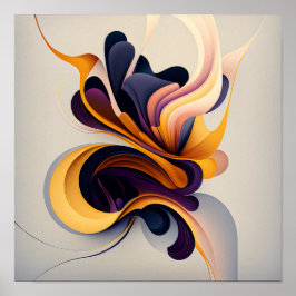 "Ethereal Flow" - "Digital Art Poster" Poster