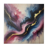 Ethereal Flow – Elegant Abstract Art Ceramic Tile Fliese (Vorderseite)